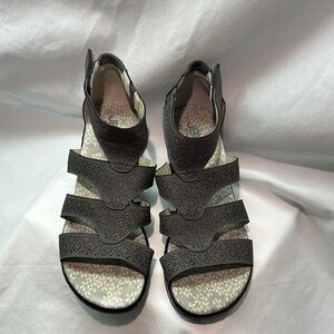 JBU Memory Foam Floral Vegan Gladiator Wedge Sandal from Jambu, "Streetwise”